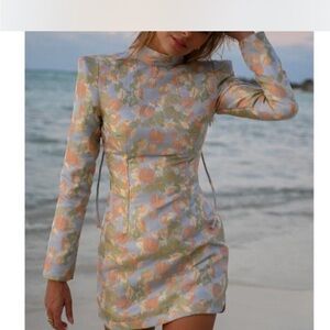 NWOT Chic Pastel Floral Long Sleeve Dress